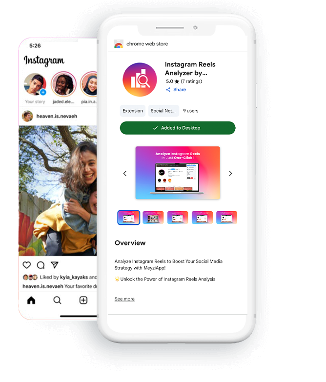 Meyziapp Instagram Reels Analyzer Interface